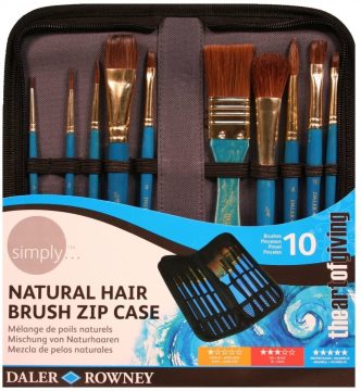 Daler Rowney Natural Hair 10lu Çantalı Fırça Seti