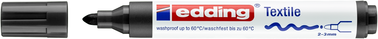 Edding 4500 Tekstil Kalemi 2-3mm Siyah