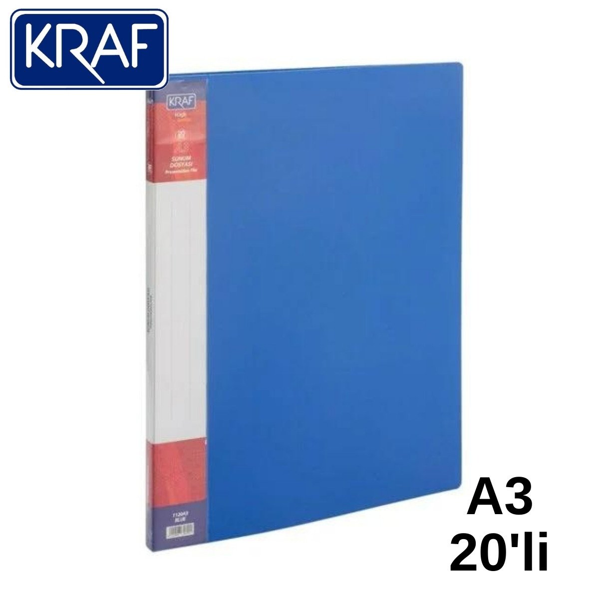 Kraf Sunum Dosyası A3 20li Mavi