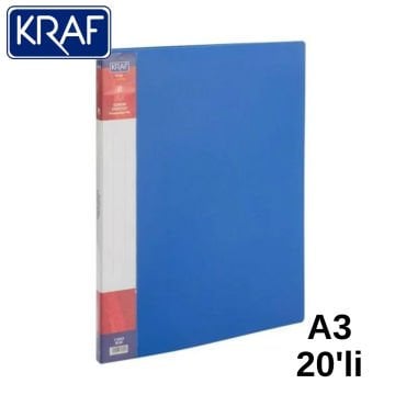 Kraf Sunum Dosyası A3 20li Mavi