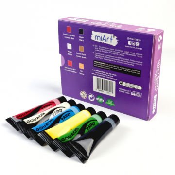 miArt Guaj Boya Seti 6x15ml Tüp
