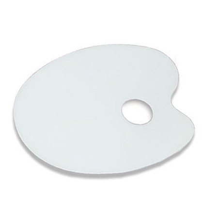 Yıldızlar Oval Palet Beyaz Plastik 4mm x 23x28cm