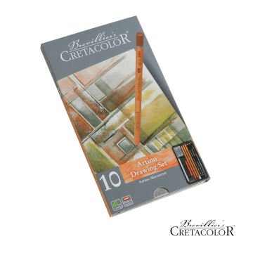 Cretacolor Artino Çizim Seti 10 Parça Metal Kutu
