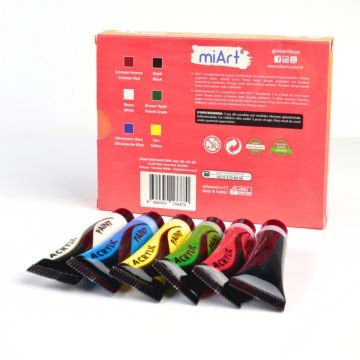 miArt Akrilik Boya Seti 6x15ml Tüp