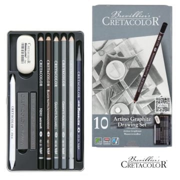 Cretacolor Artino Graphite Eskiz Seti 10 Parça Metal Kutu