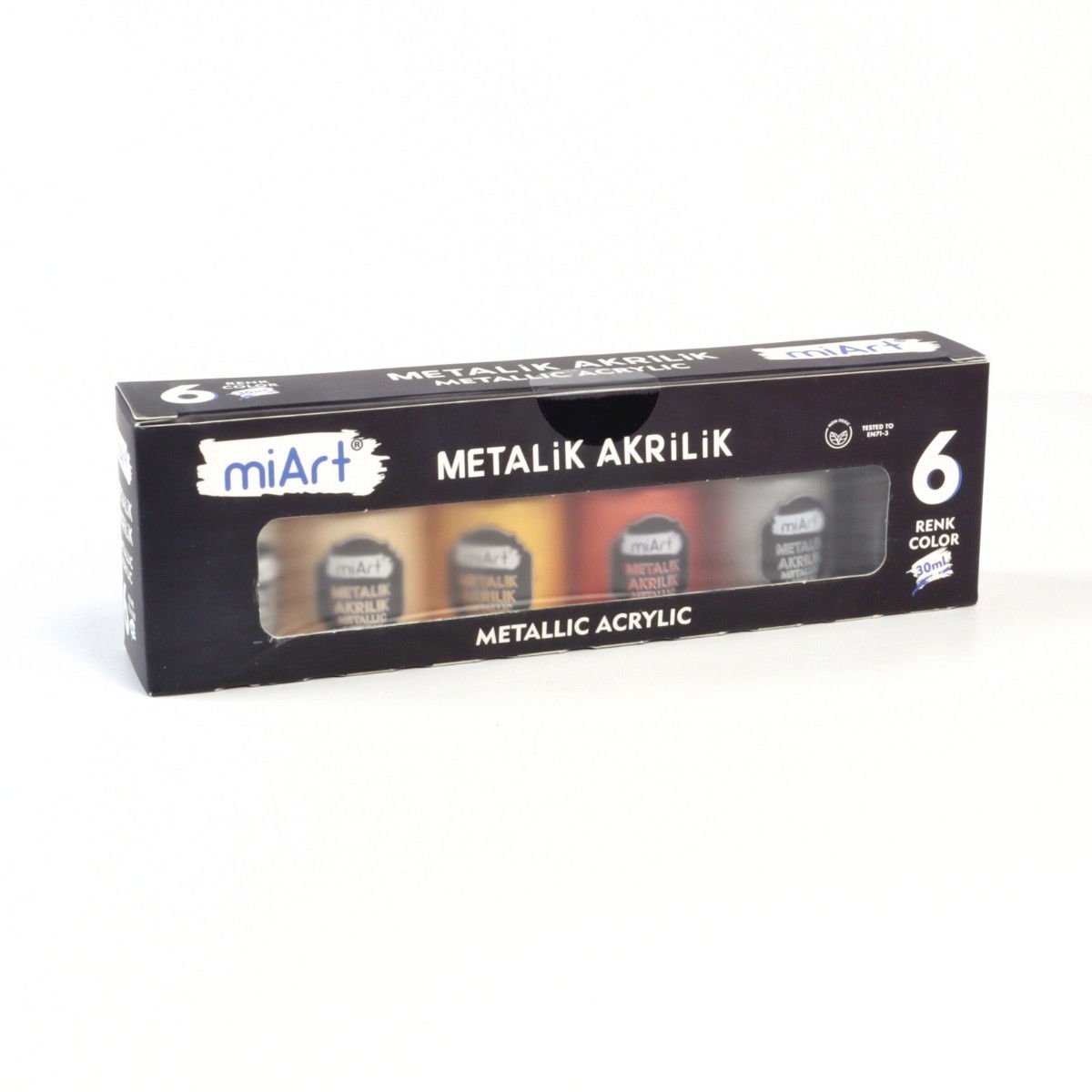miArt Akrilik Boya Seti 6x30ml Metalik