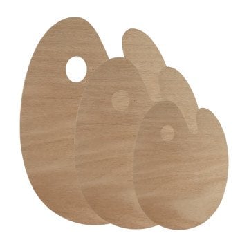 Art Design Ahşap Palet Oval 3-5mm 24x30cm