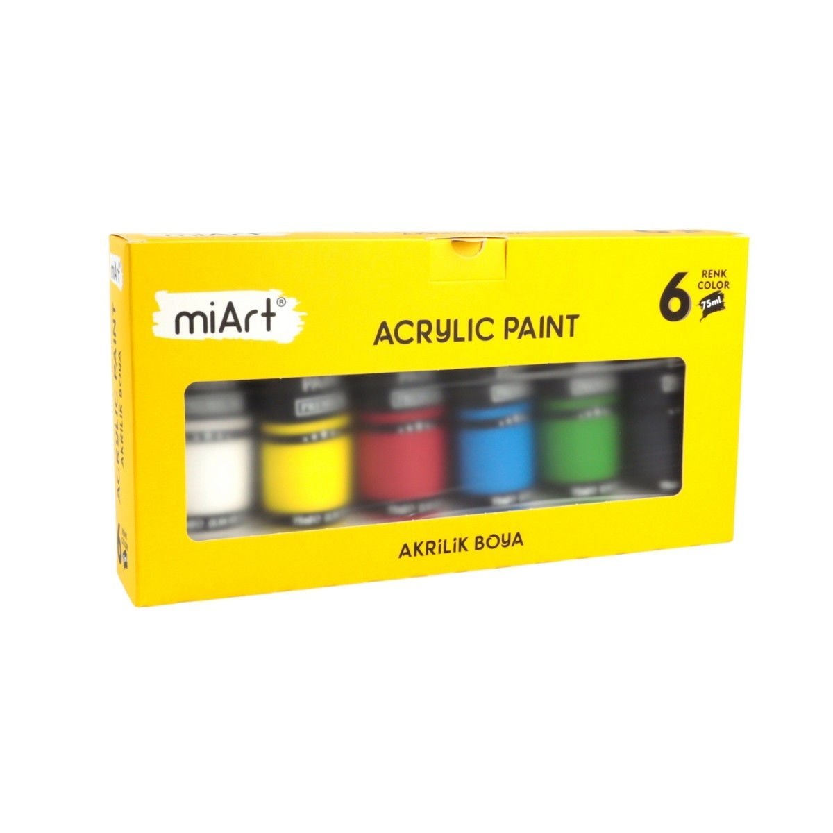 miArt Akrilik Boya Seti 6x75ml Tüp