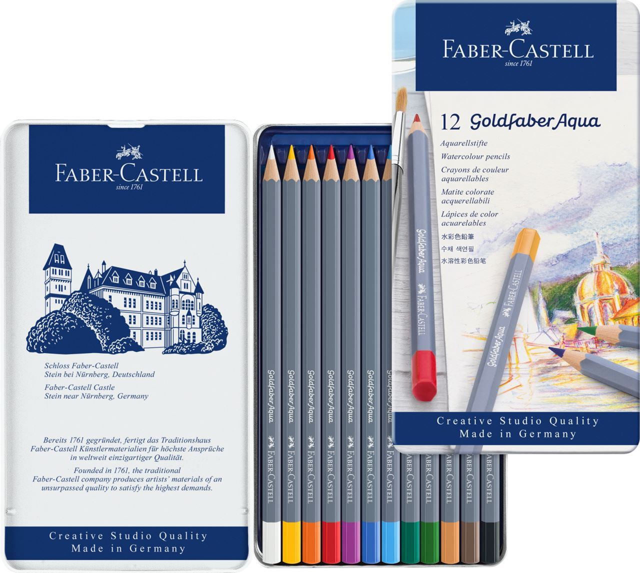 Faber Castell Creative Studio Goldfaber Aquarell Boya Kalemi 12 Renk