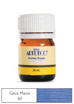 Artdeco Kumaş Boyası 25ml 10 A-60 Gece Mavisi Night Blue