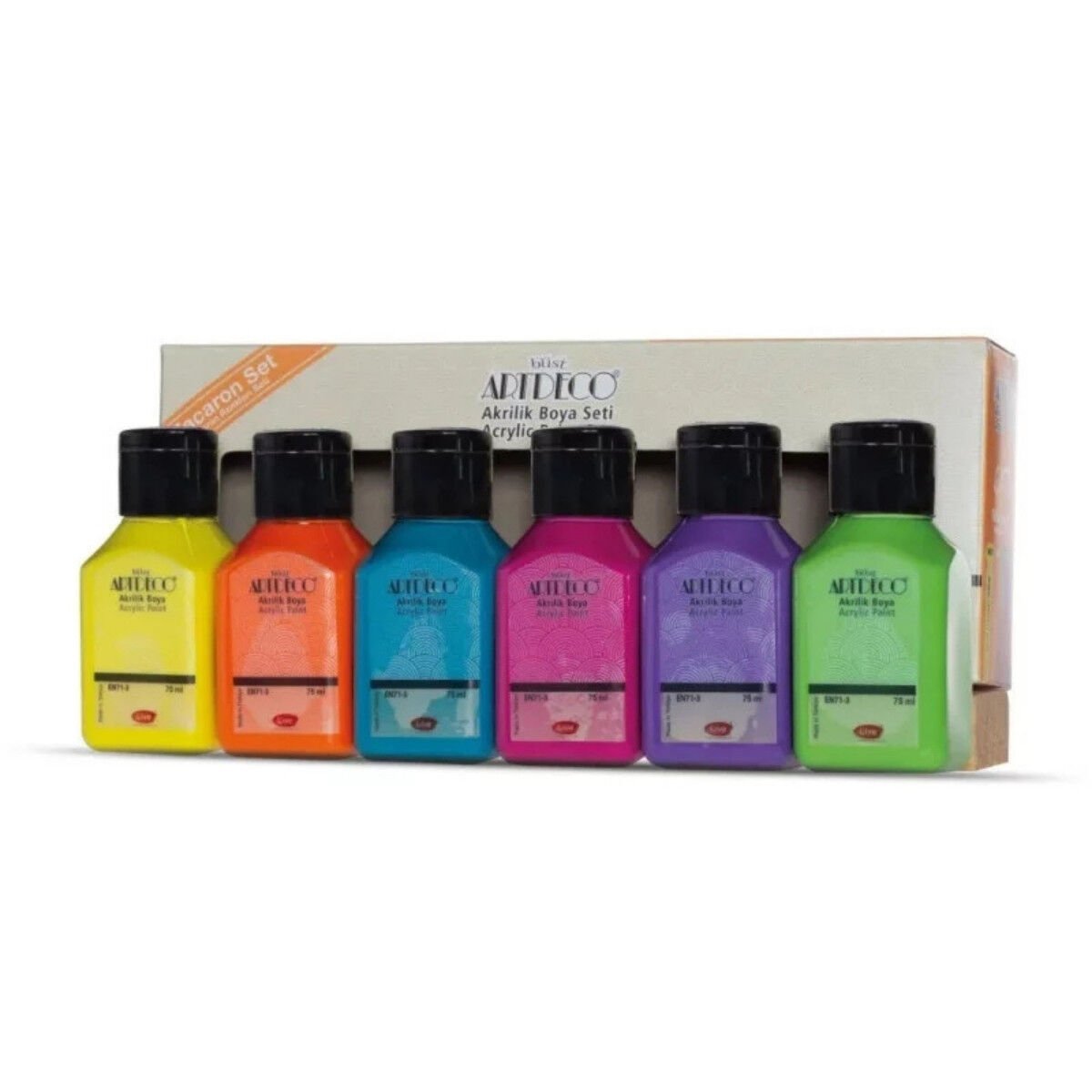 Artdeco Akrilik Boya 6x75ml Macaron Renkler