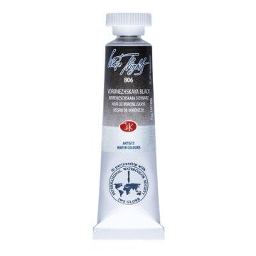 White Nights Watercolor Tüp Sulu Boya 10ml 806 Voronezhskaya Black