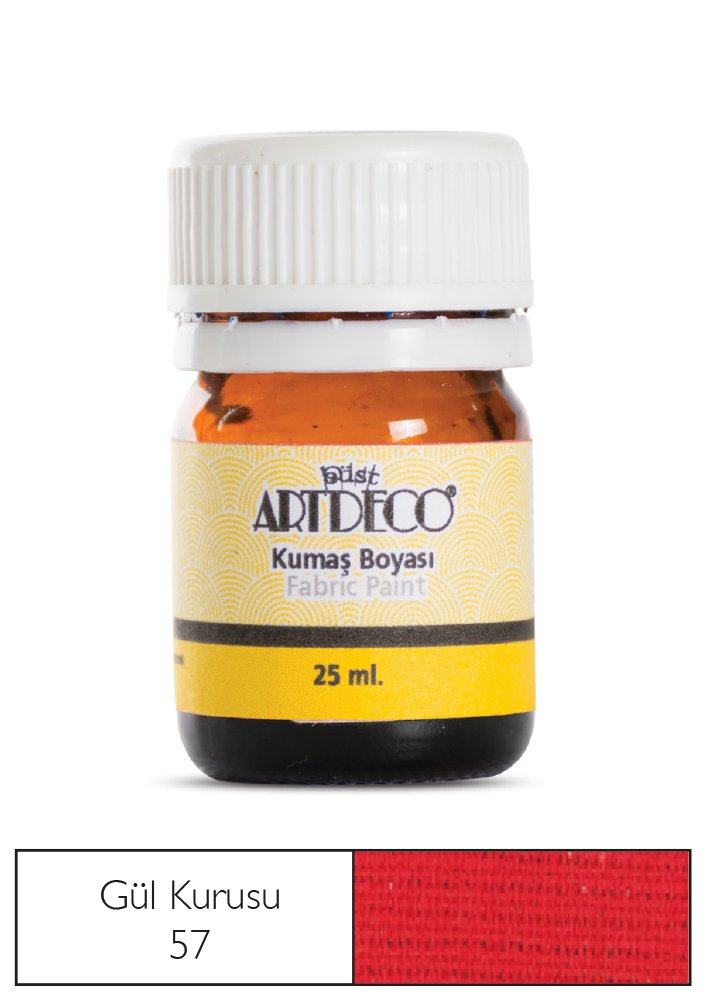 Artdeco Kumaş Boyası 25ml 10 A-57 Gül Kırmızı Rose Scarlet