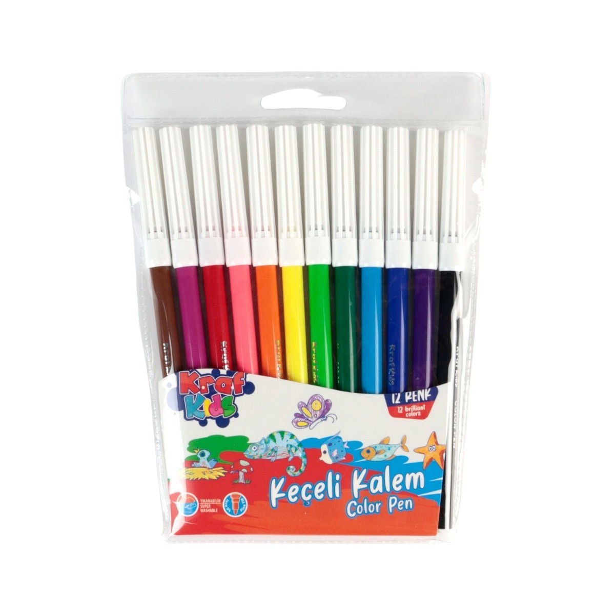 Kraf Kids Keçeli Kalem 12li