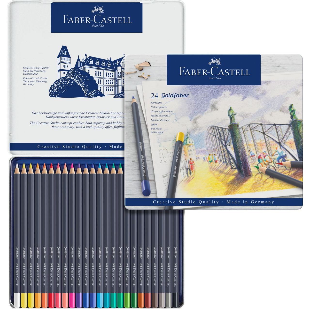Faber Castell Creative Studio Goldfaber Colored Kuru Boya Kalemi 24 Renk
