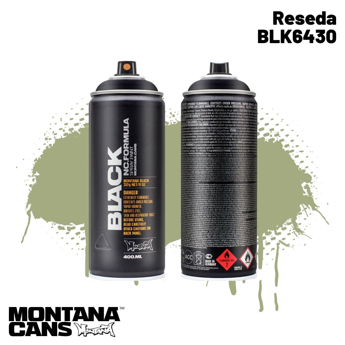 Montana Black Sprey Boya 400ml BLK6430 Reseda