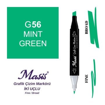 Masis Twin Çift Uçlu Marker Kalemi 56 Mint Green