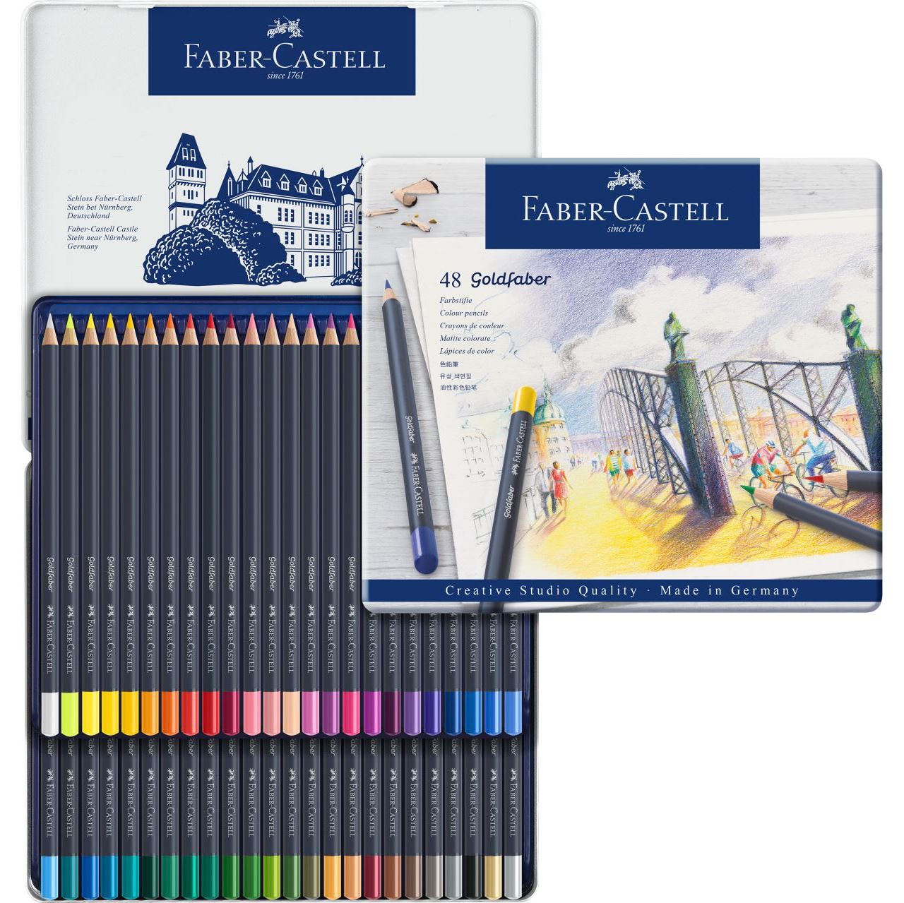 Faber Castell Creative Studio Goldfaber Colored Kuru Boya Kalemi 48 Renk