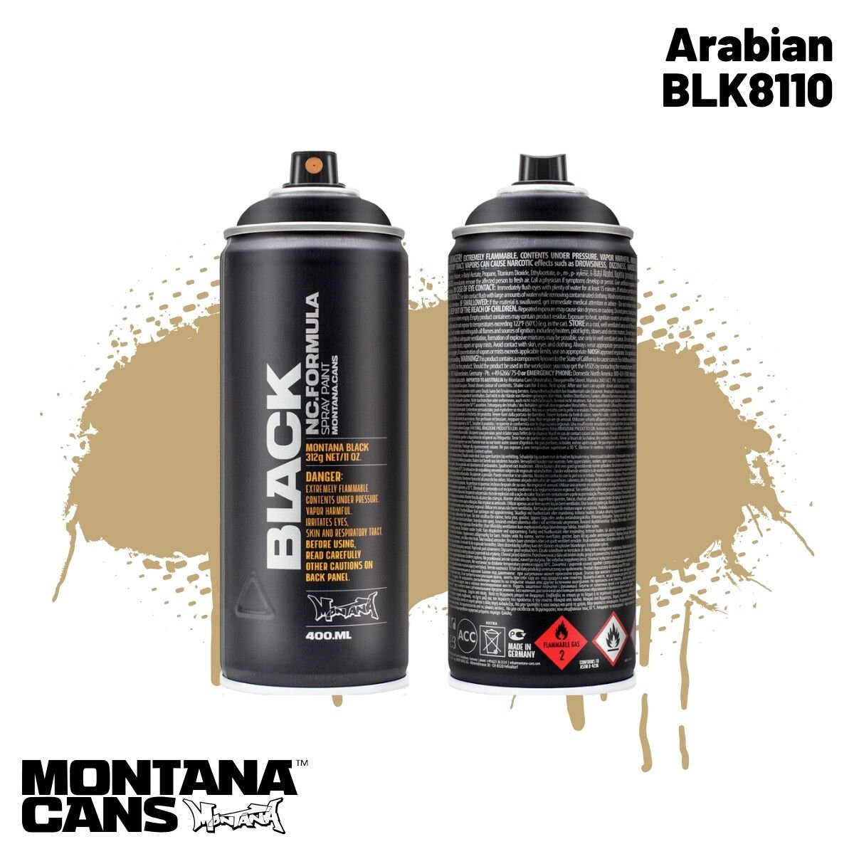 Montana Black Sprey Boya 400ml BLK8110 Arabian