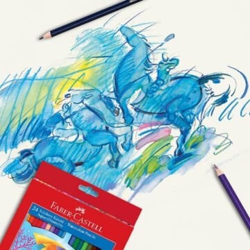 Faber Castell Karton Kutu Aquarel Boya Kalemi 24 Renk