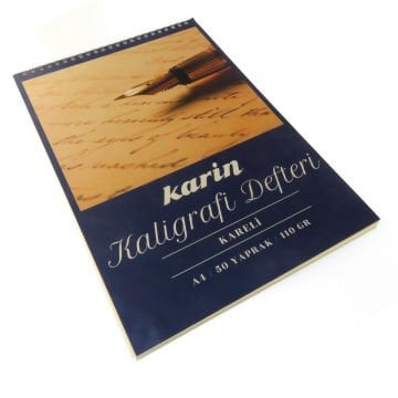 Karin Kaligrafi Defteri A4 110gr 50yp Spiralli Kareli