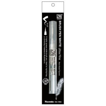 Zig Kuretake Brush Pen White Ultra Fine No: CNBW02-S