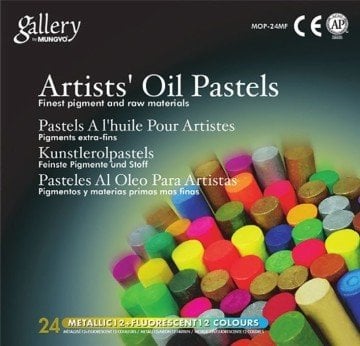 Gallery Mungyo Sanatsal Yağlı Pastel Boya Metalik ve Neon Seti 24 Renk