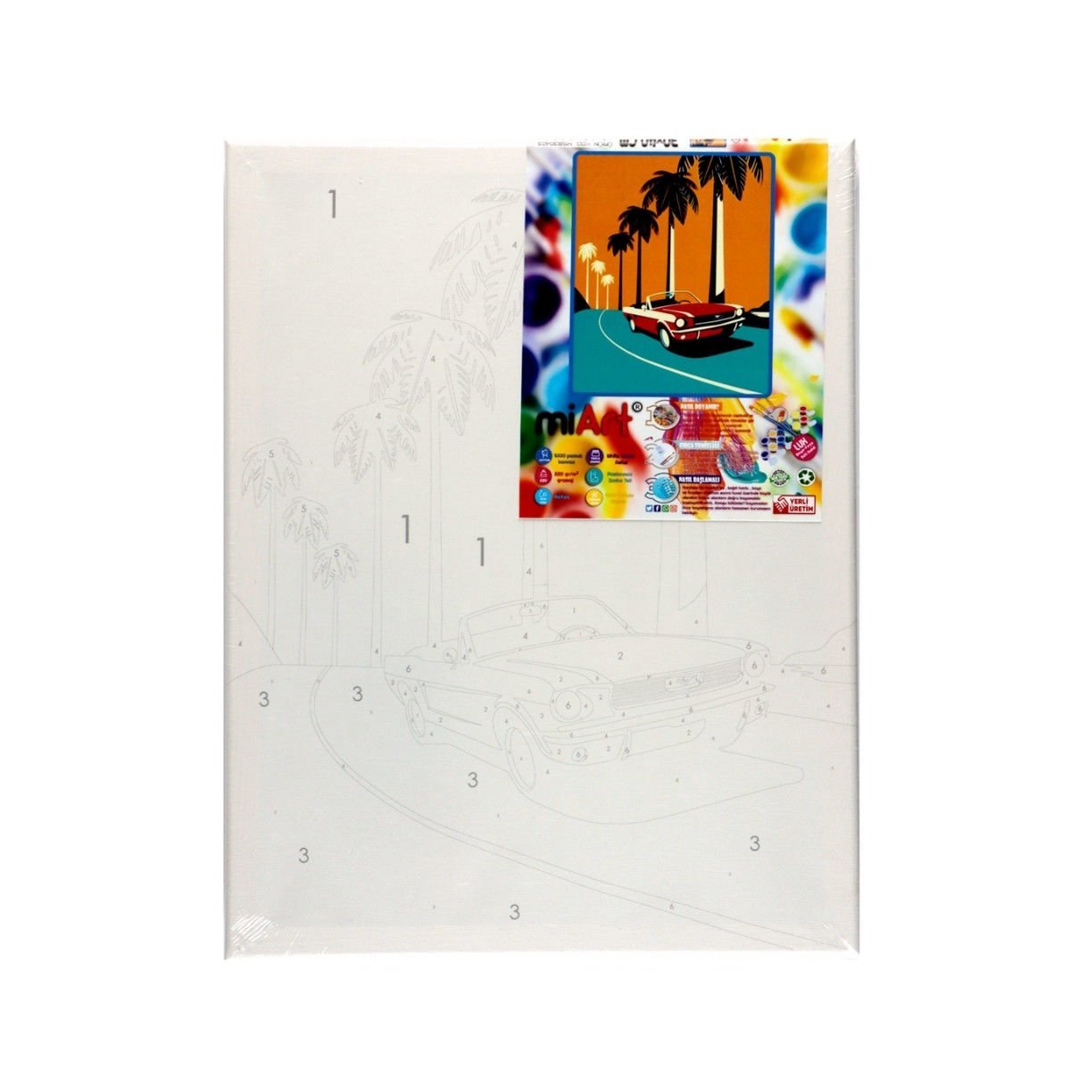 miArt Sayılarla Boyama Seti - Numaralı Tuval 30x40cm 03 Mustang