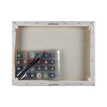 miArt Sayılarla Boyama Seti - Numaralı Tuval 30x40cm 04 Kız Kulesi