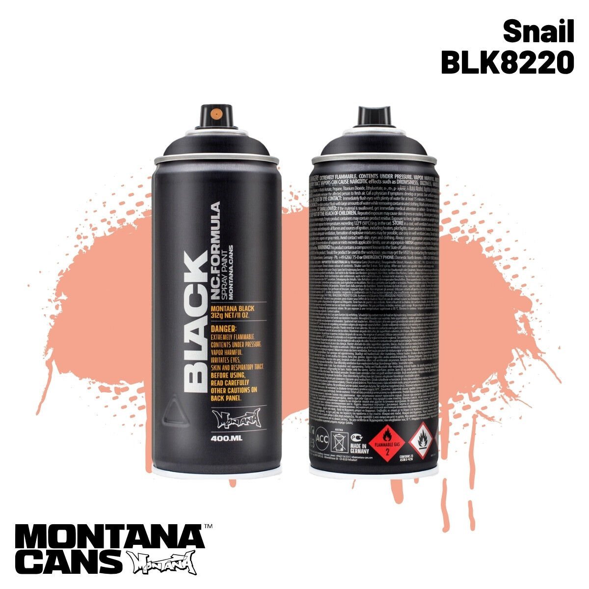 Montana Black Sprey Boya 400ml BLK8220 Snail
