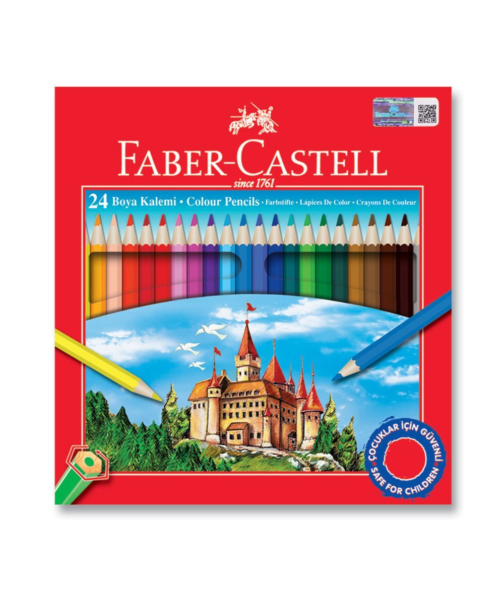 Faber Castell Karton Kutu Boya Kalemi 24 Renk