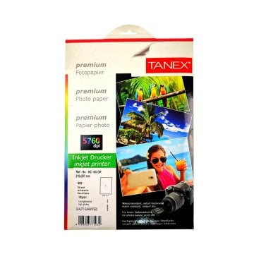 Tanex Fotoğraf Kağıdı İnkjet 210x297mm 180gr Parlak 25 Yaprak