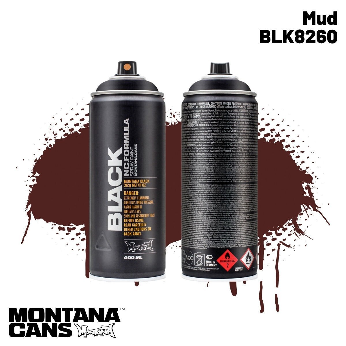 Montana Black Sprey Boya 400ml BLK8260 Mud