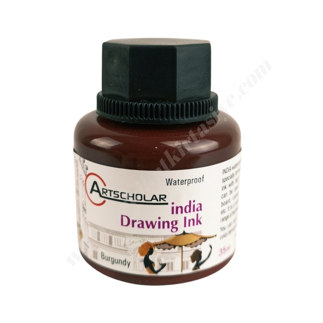 Artscholar Waterproof India Ink Çini Mürekkebi 35ml Burgundy