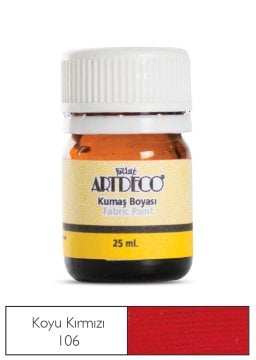 Artdeco Kumaş Boyası 25ml 10 A-106 Koyu Kırmızı Carmine