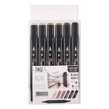 Tinge Marker 6lı Warm Grey