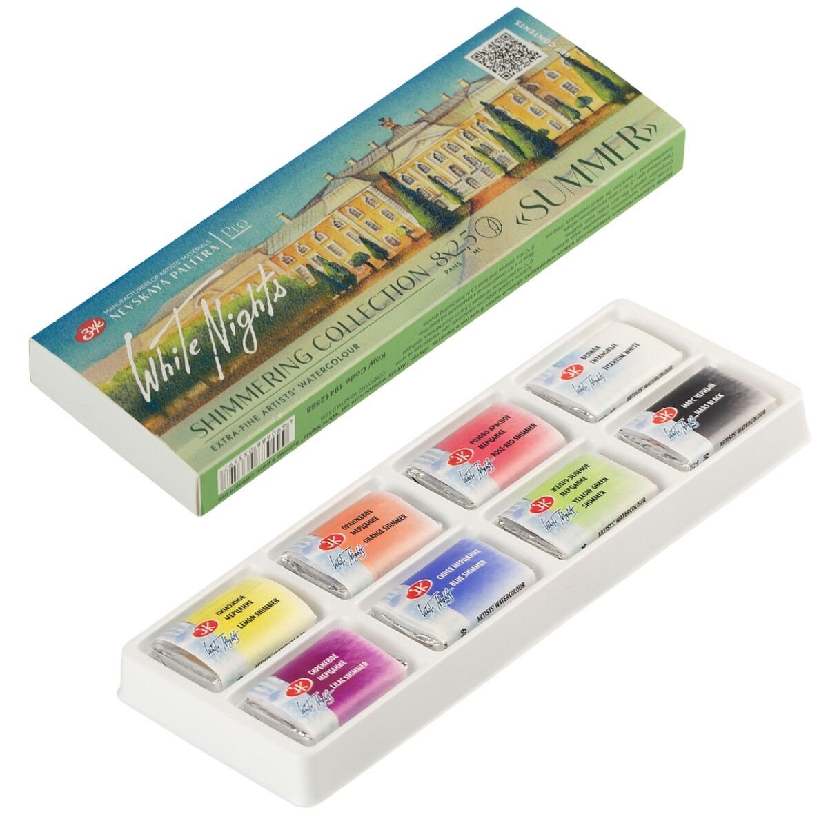 St Petersburg White Nights Shimmer King Collection Sulu Boya Tablet Seti 8x2.5ml Summer