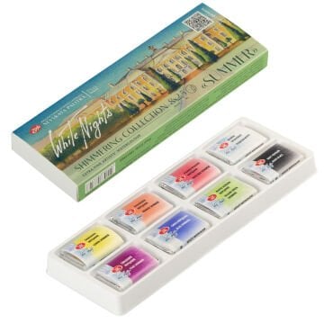 St Petersburg White Nights Shimmer King Collection Sulu Boya Tablet Seti 8x2.5ml Summer