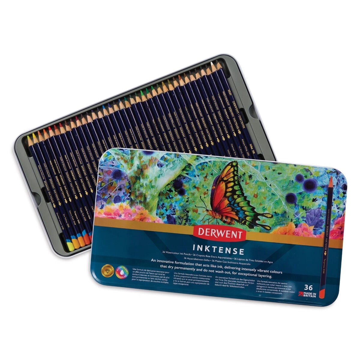 Derwent Inktense Mürekkep Bazlı Boya Kalemi 36 Renk