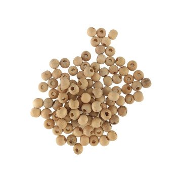 Jordania Ahşap Boncuk Natural Mat Yuvarlak 8mm 100lü