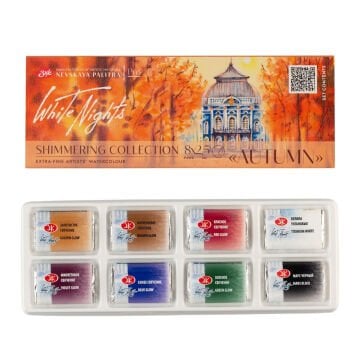 St Petersburg White Nights Shimmer King Collection Sulu Boya Tablet Seti 8x2.5ml Autumn