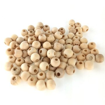 Jordania Ahşap Boncuk Natural Mat Yuvarlak 10mm 100lü