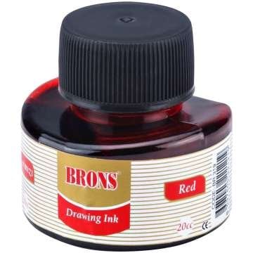 Brons Drawing İnk Çini Çizim Mürekkebi 20cc Kırmızı