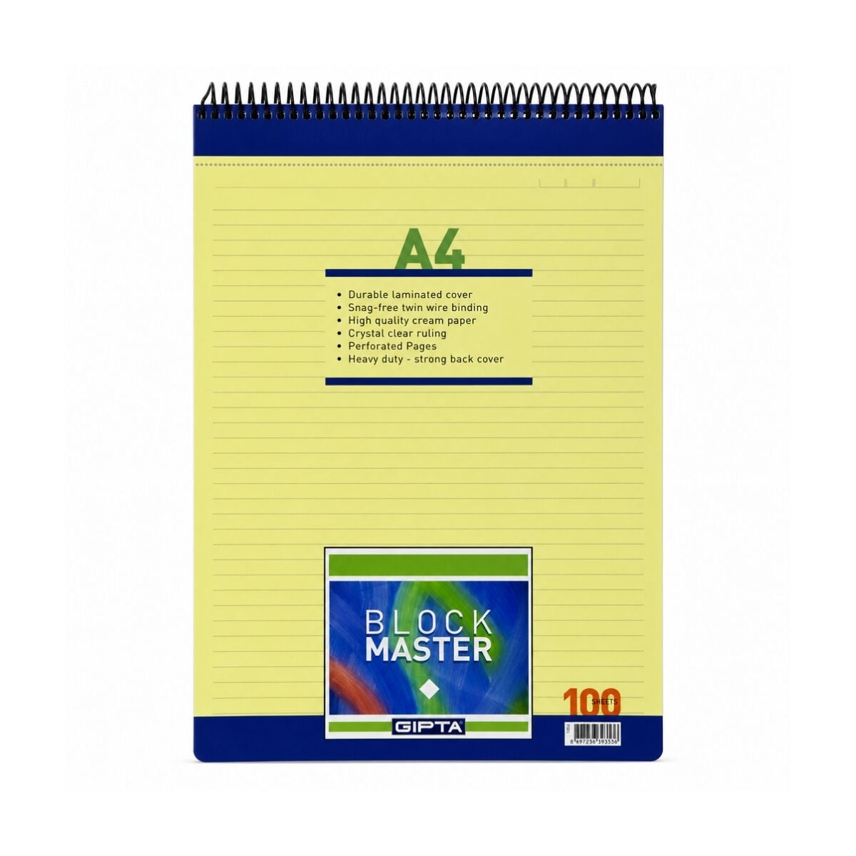 Gıpta Karton Kapak Spiralli Okul Defteri Block Master A4 100yp Çizgili