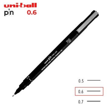 Uni Pin 200 Teknik Çizim Kalemi Siyah 0.6mm