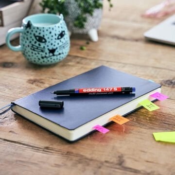 Edding Permanent Asetat Kalemi Silgili 147S Kırmızı