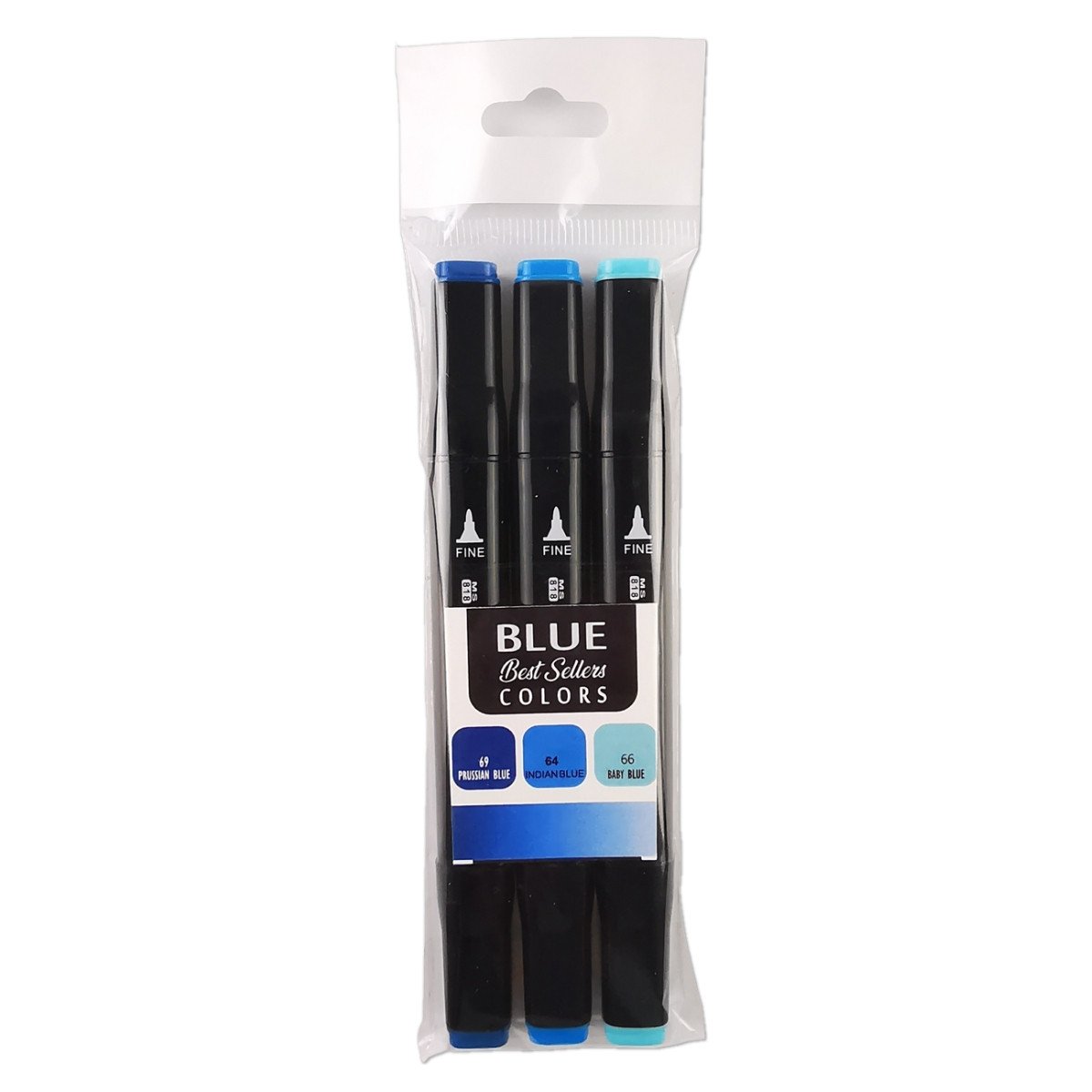 Tinge Marker 3lü Blue Set