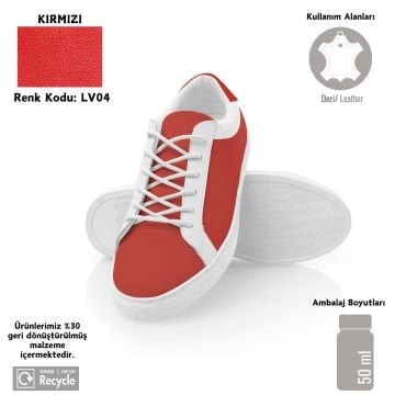 Cadence Leather Vogue Deri Boyasi 50ml LV-04 Kırmızı