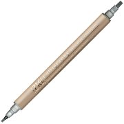 Zig Kaligrafi Kalemi MS-8400 Çift Taraflı Düz Kesik 2.0-3.5mm 102 Metalik Gümüş (Silver)