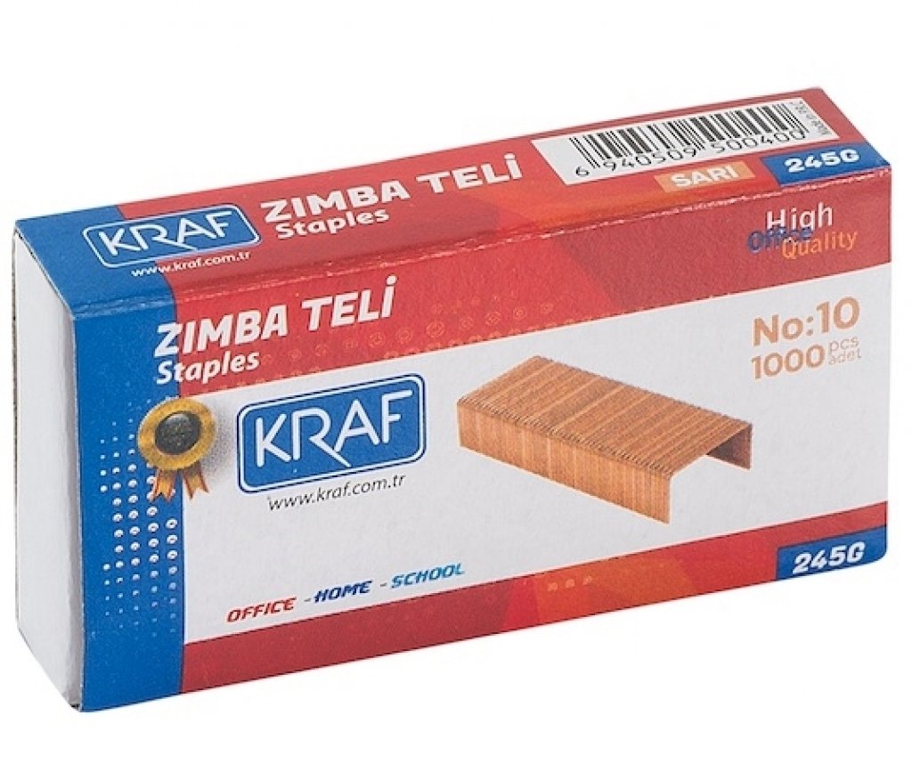 Kraf Zımba Teli No 10 Sarı 1000li 245G